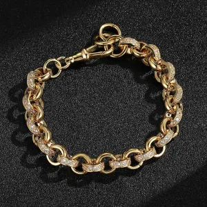 10mm Gold Filled Belcher Bracelet Albert Clasp 8/9 Inch