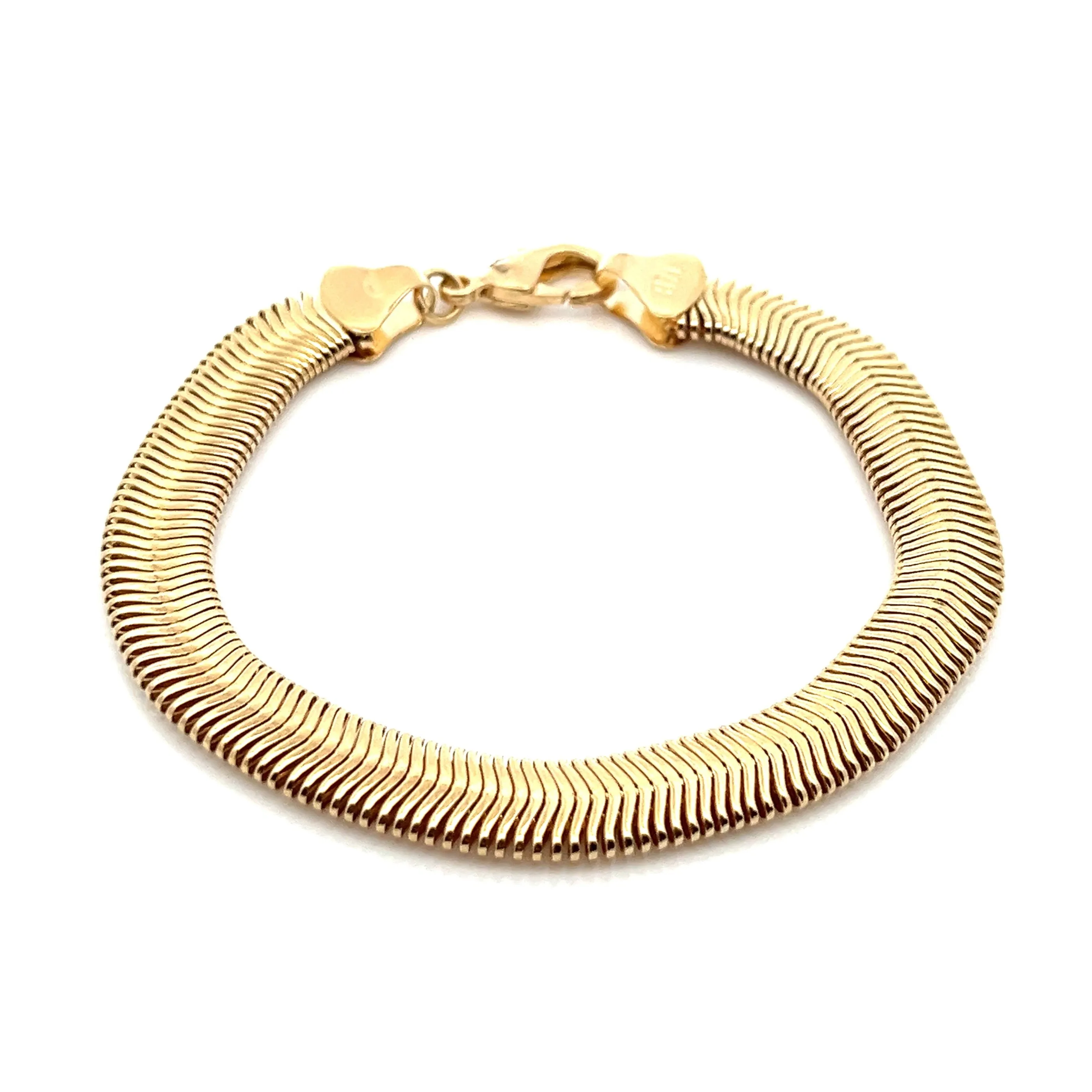 14K-gold-filled cobra chain bracelet