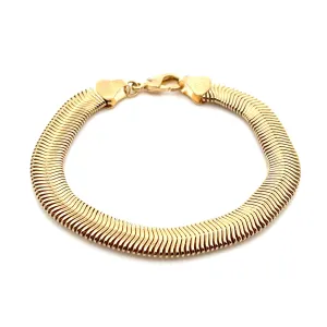 14K-gold-filled cobra chain bracelet