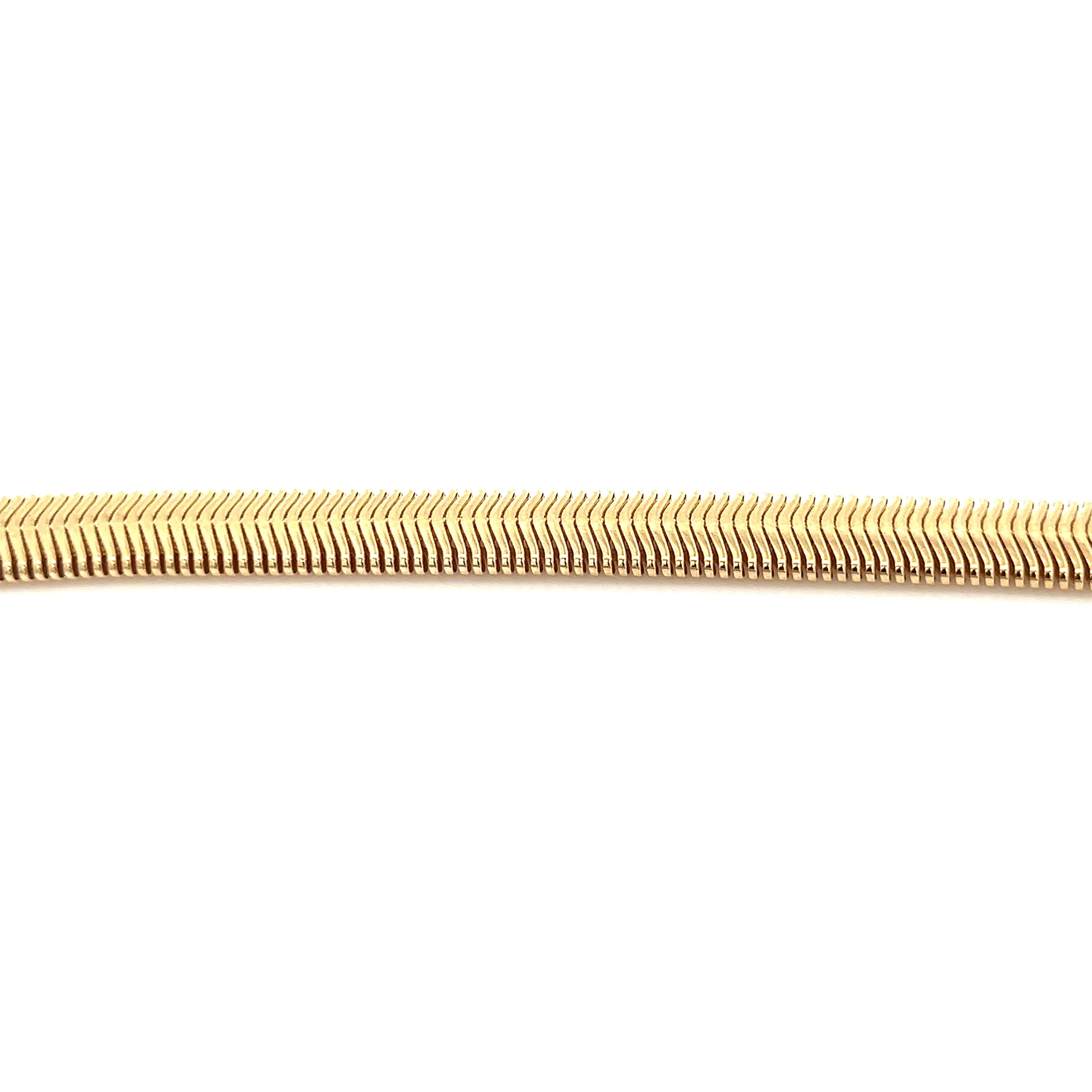 14K-gold-filled cobra chain bracelet