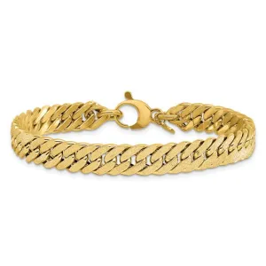 14K Polished and Satin Reversible Curb Bracelet