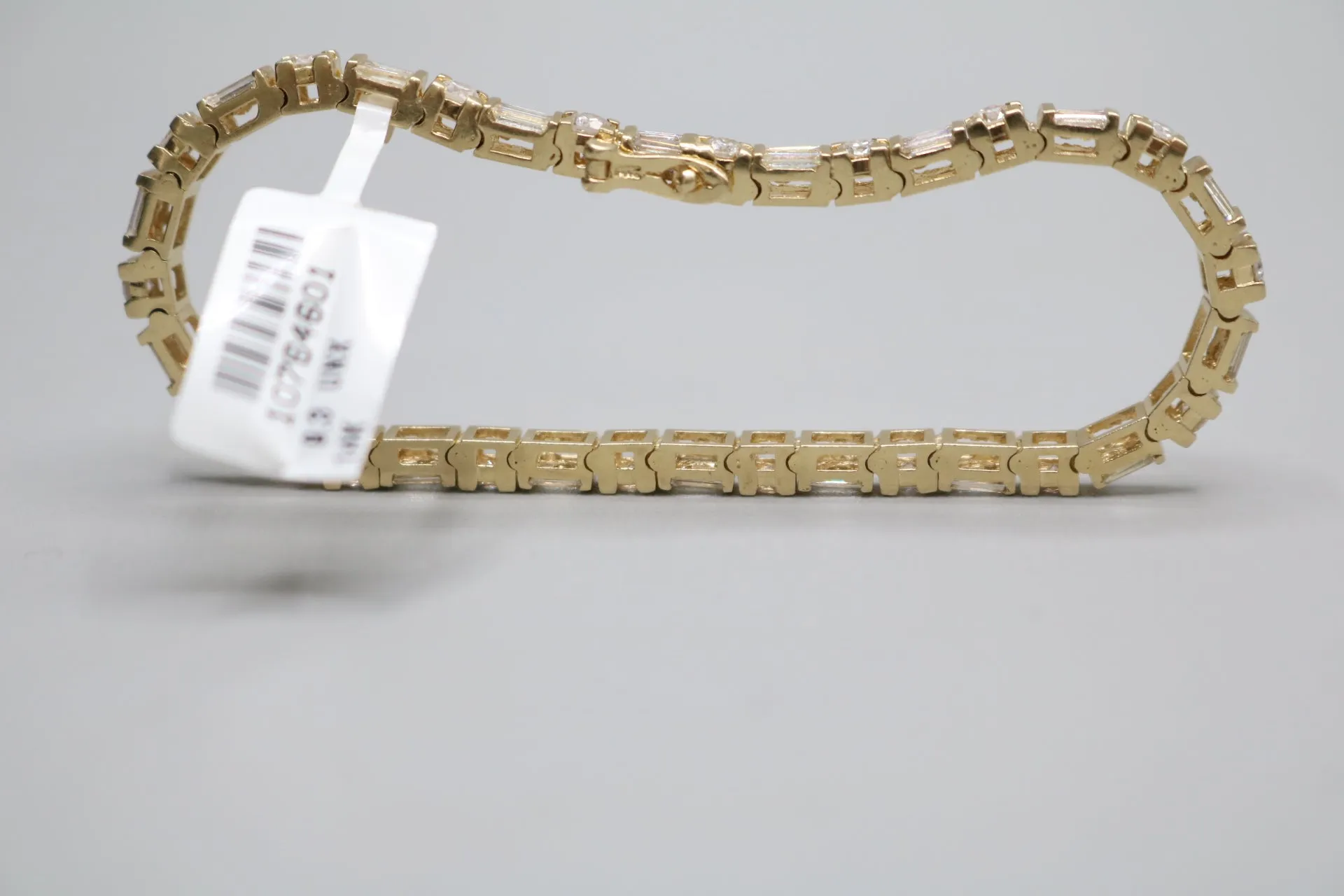 14K Yellow Gold Diamond Tennis Bracelet (3.78 CTW) (Local Pick-Up)