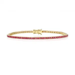 18ct Gold Ruby Bracelet BDQ200R