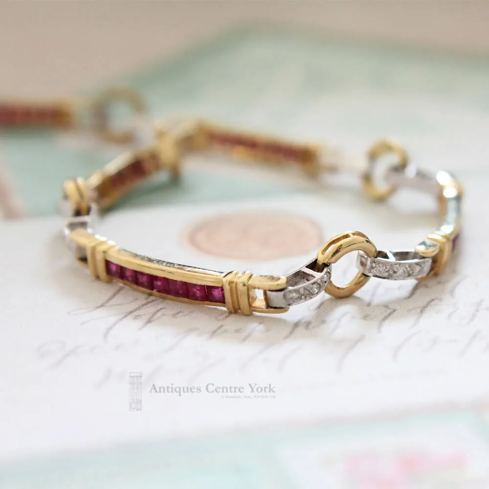 18ct Ruby & Diamond Bracelet