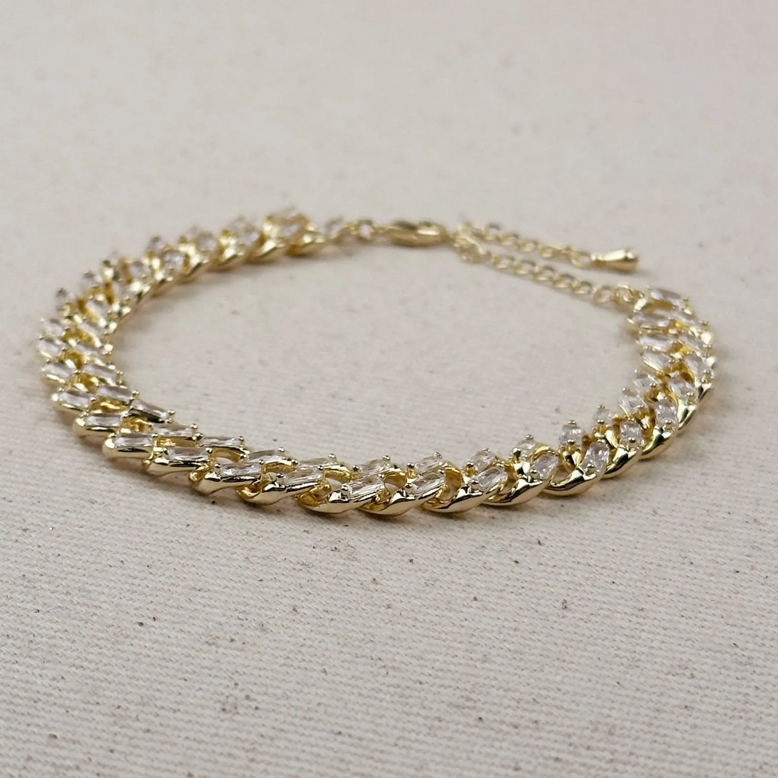 18k Gold Filled Iced Chunky Cuban Bracelet