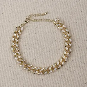 18k Gold Filled Iced Chunky Cuban Bracelet