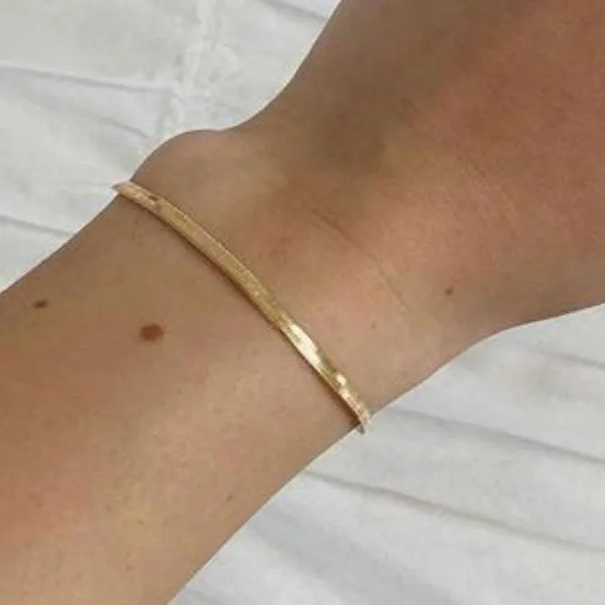 18K Gold-Filled Snake Chain Bracelet