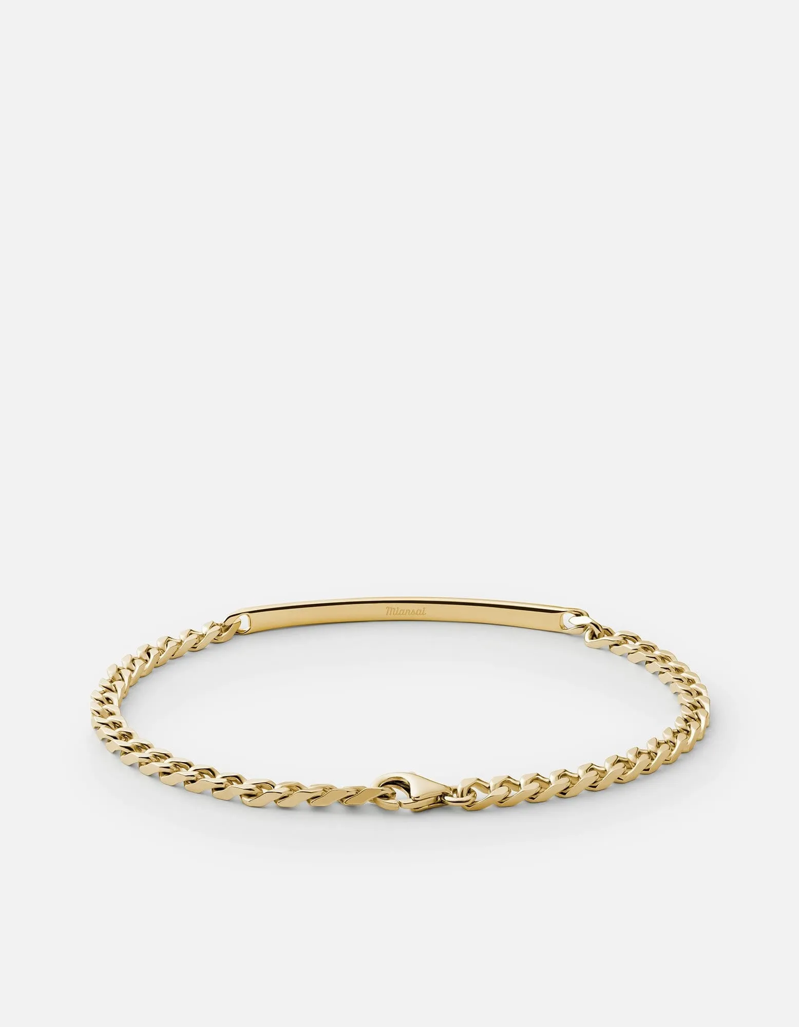 3mm ID Chain Bracelet, 14k Gold