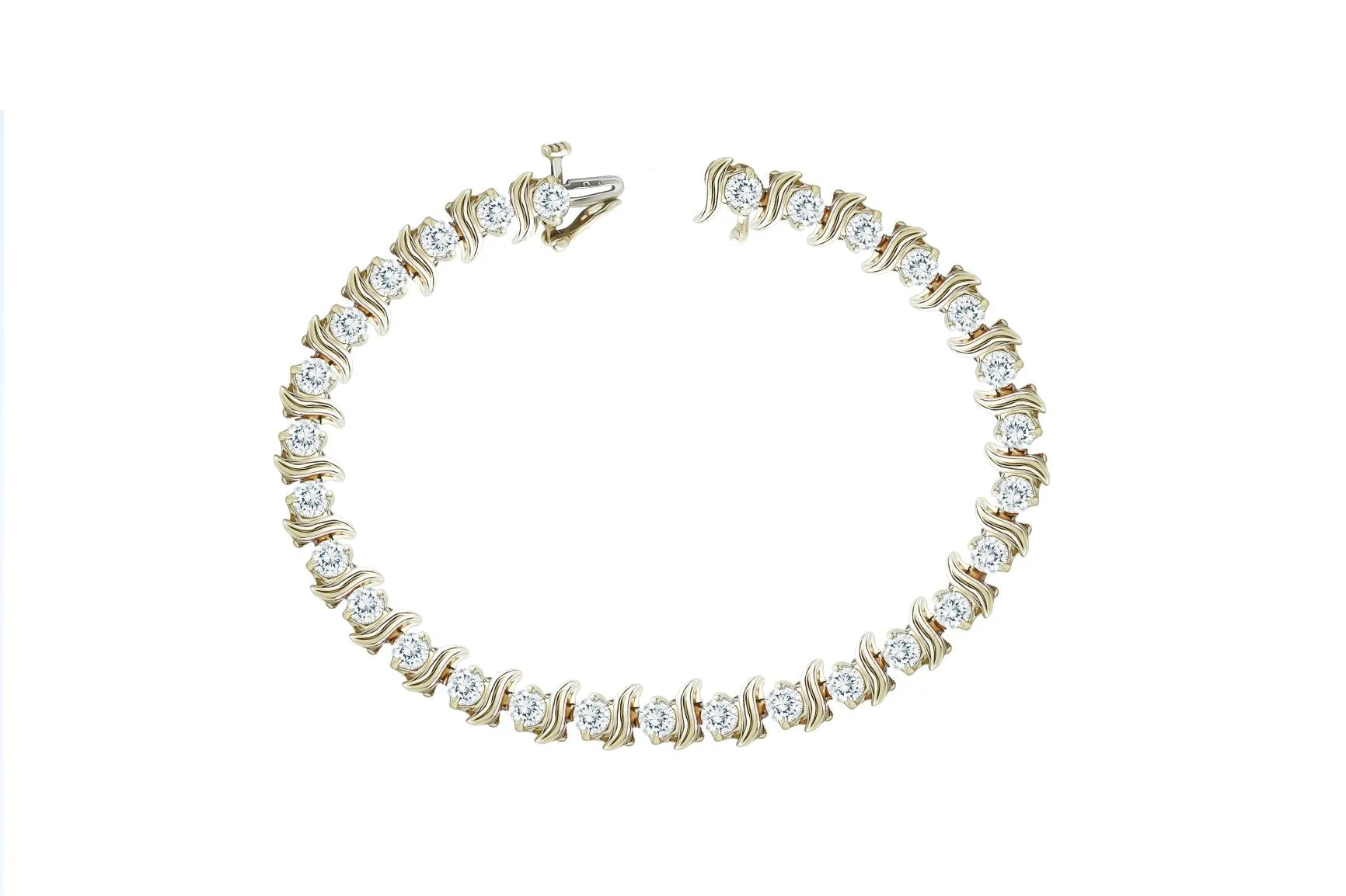 6.5 ctw Diamond Tennis Bracelet 14k Yellow Gold