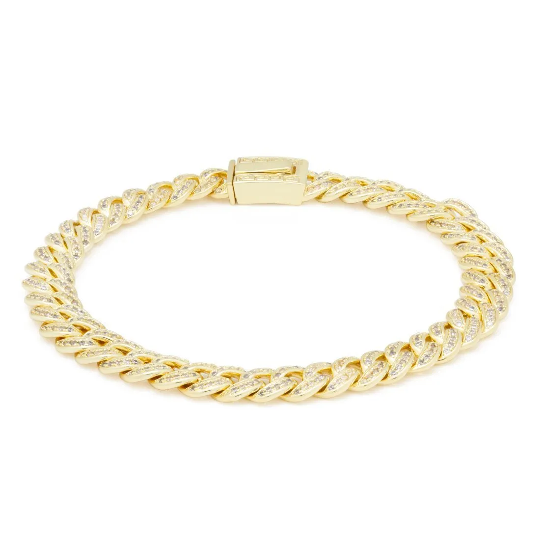 8mm Iced Miami Cuban Bracelet