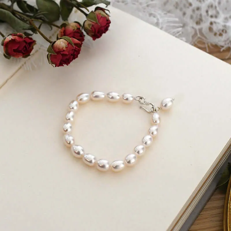 925 Silver Colorful Freshwater Pearl Bracelet