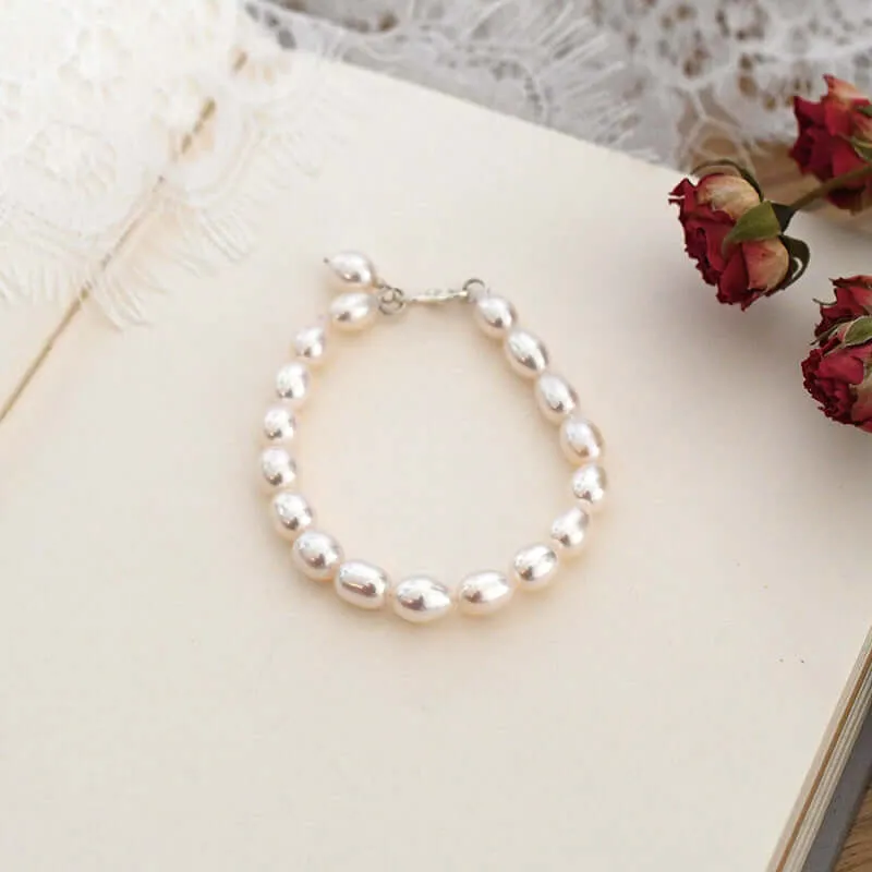 925 Silver Colorful Freshwater Pearl Bracelet