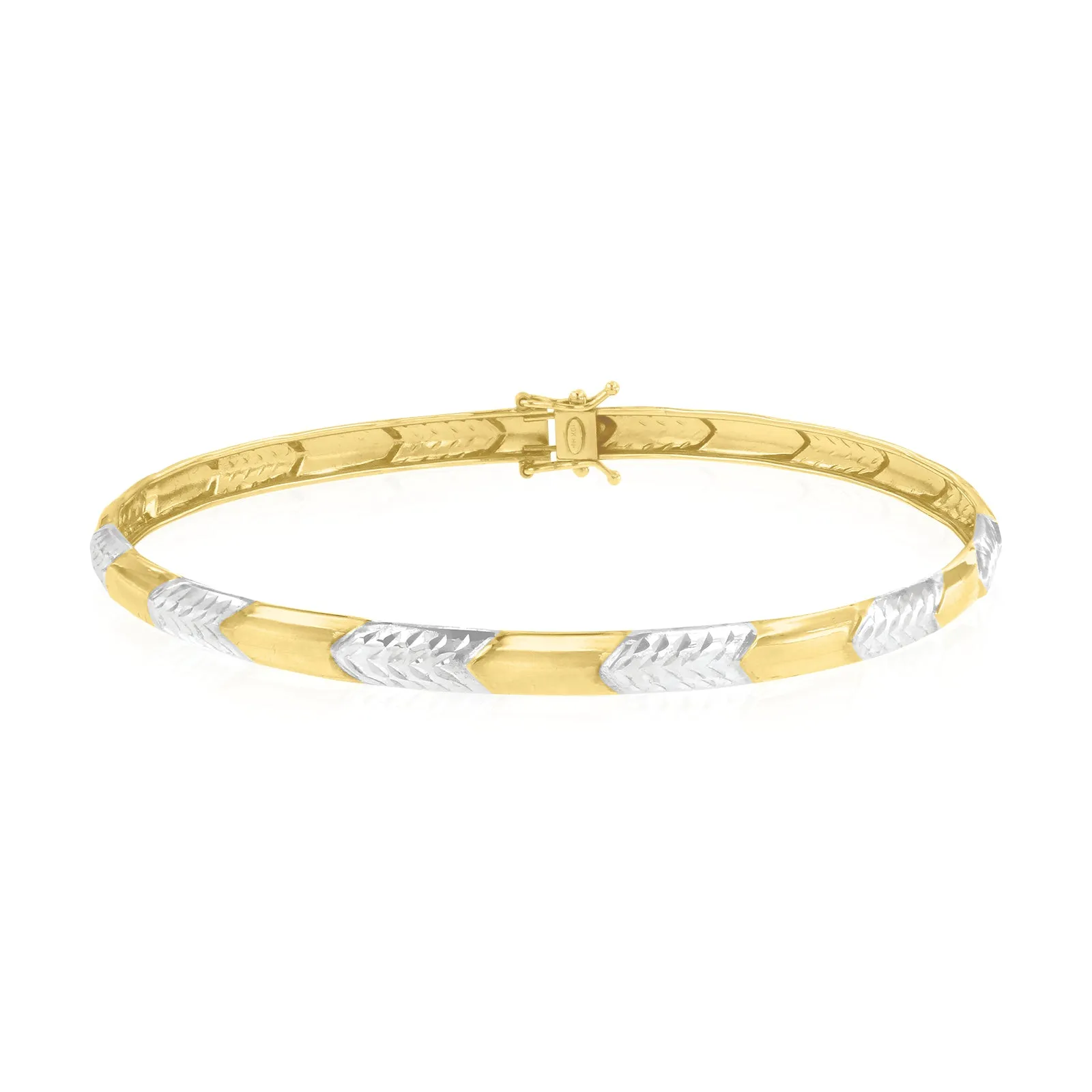 9ct Yellow Gold Silver Filled Fancy Link Bracelet