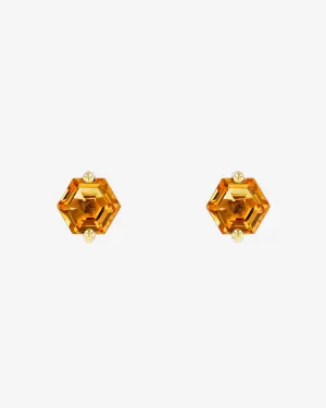 Amalfi Hexagon Citrine Studs