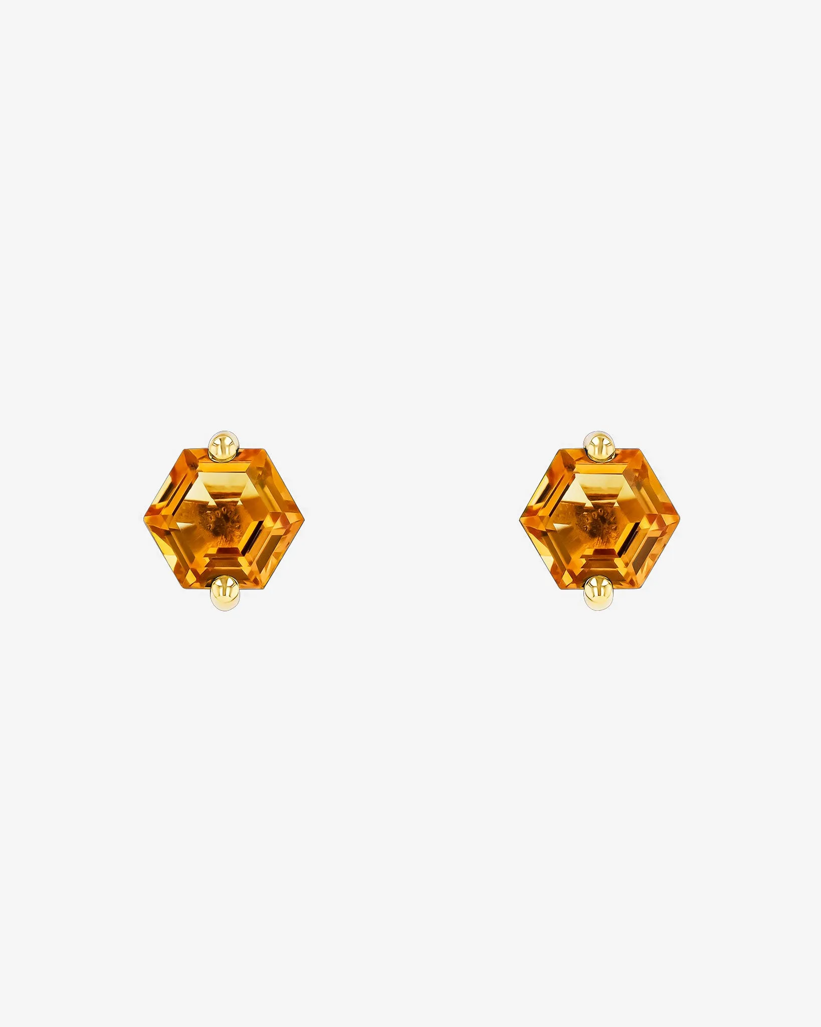 Amalfi Hexagon Citrine Studs