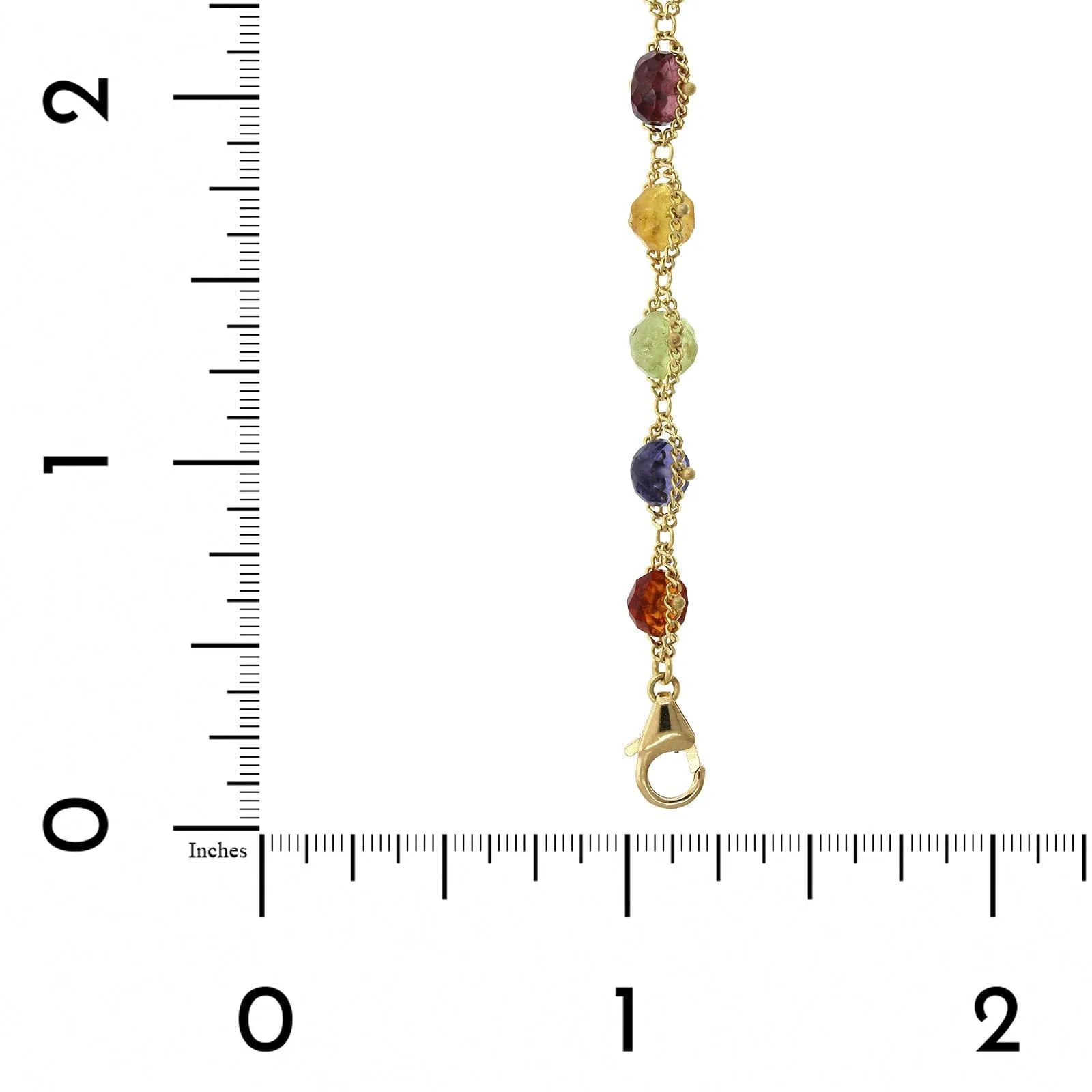 Amali 18K Yellow Gold Textile Multi Gemstone Bracelet