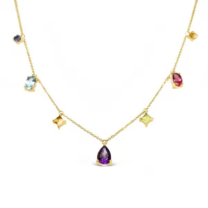 Amethyst Drop Chromatic Necklace