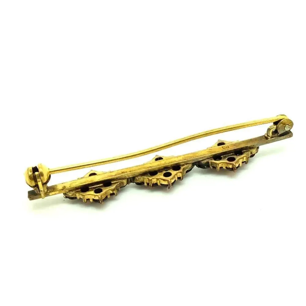 Antique Victorian Garnet Bar Brooch