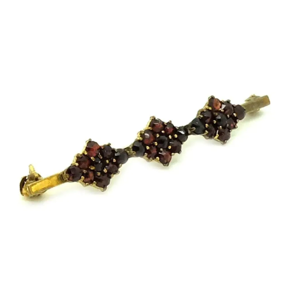 Antique Victorian Garnet Bar Brooch