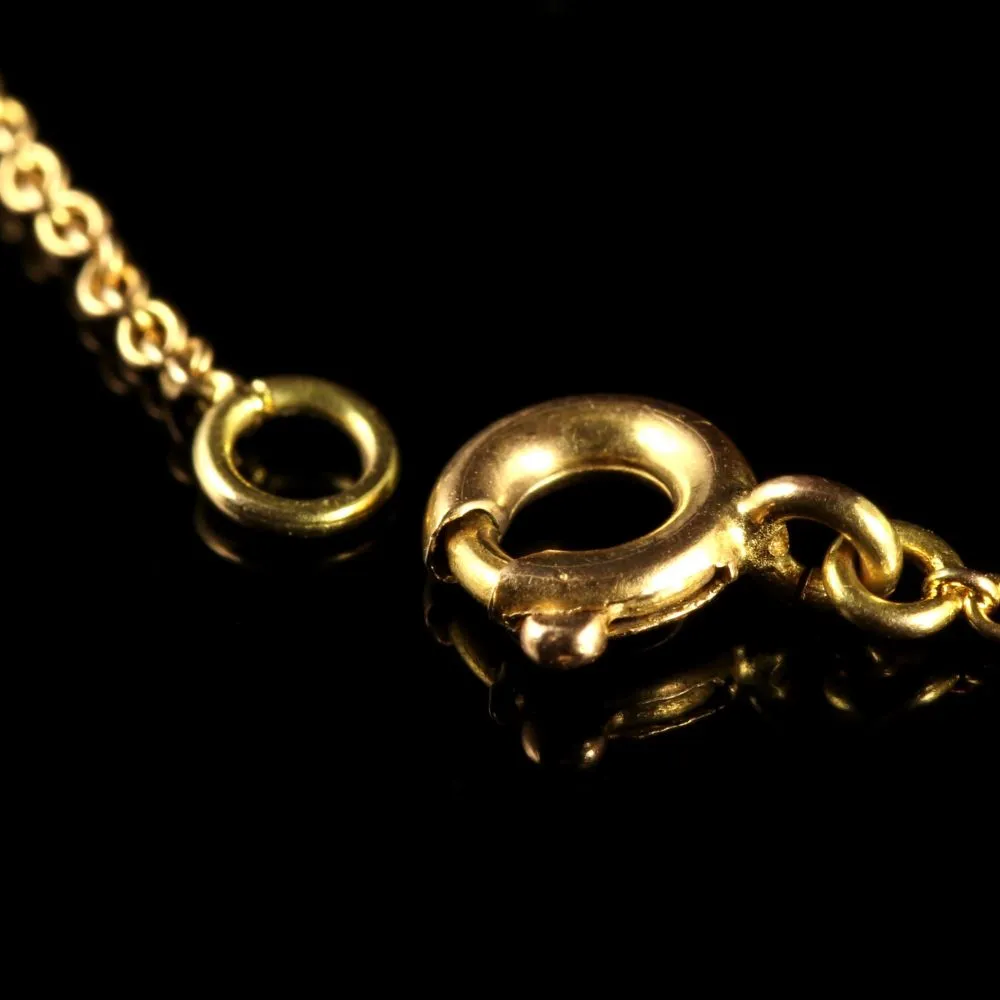 Antique Victorian Suffragette 15Ct Gold Necklace Circa 1900