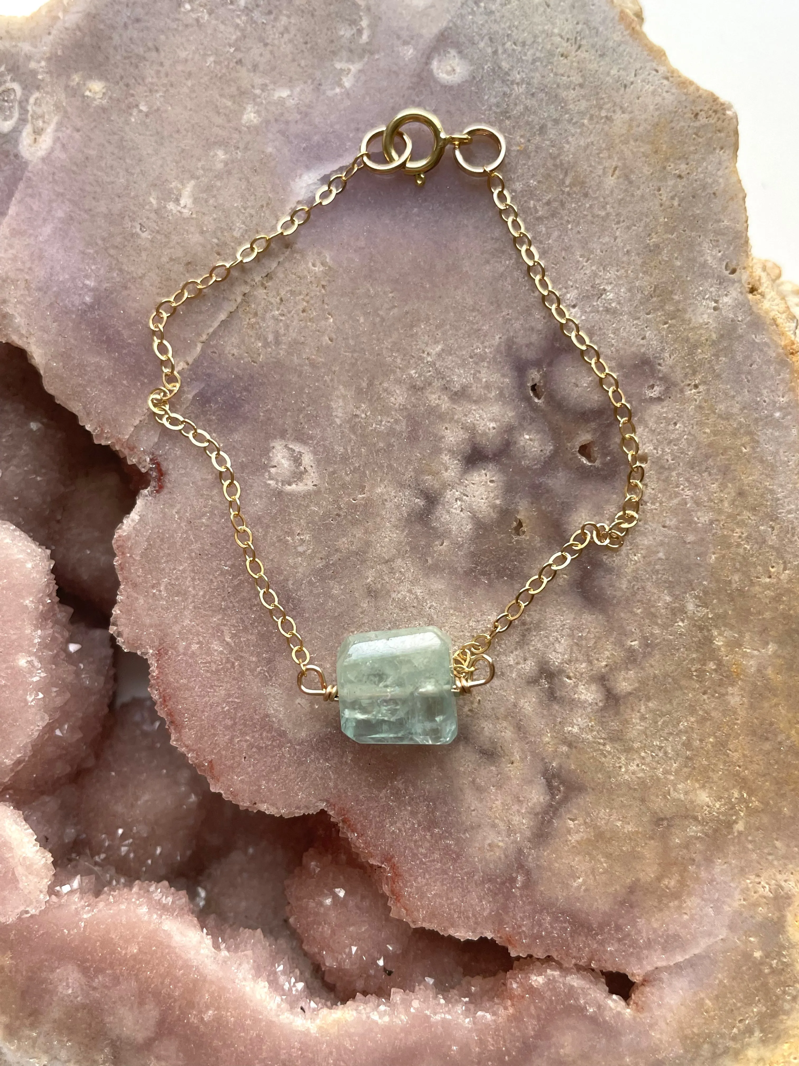 Aquamarine Crystal Bracelet