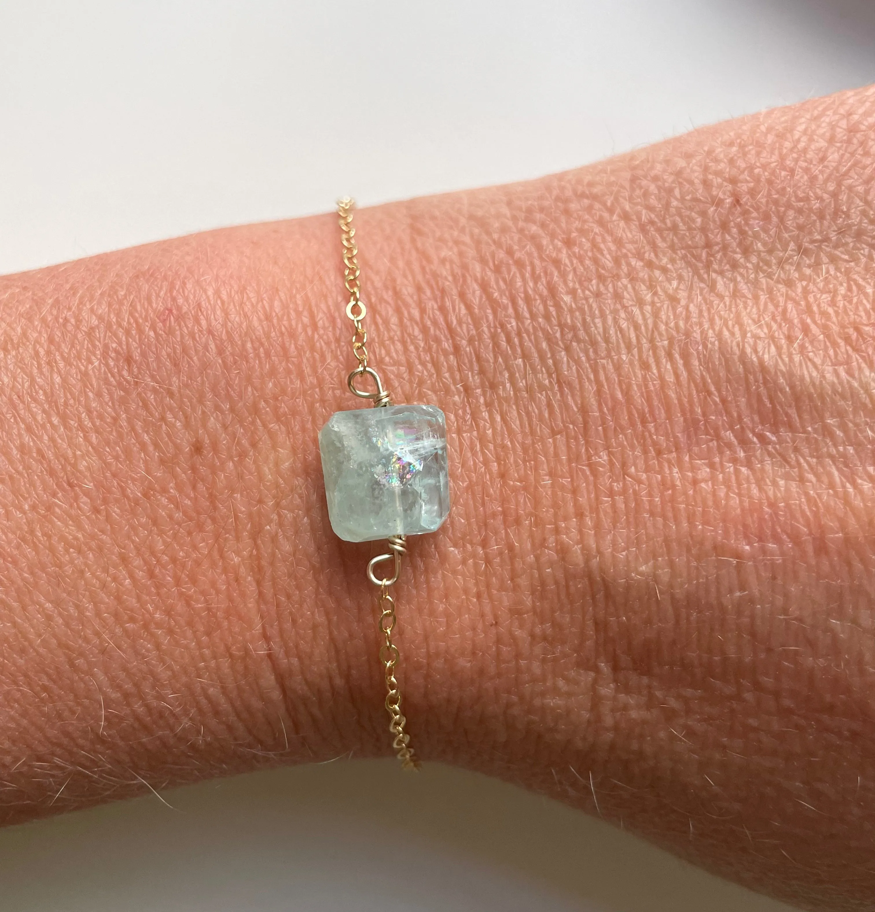 Aquamarine Crystal Bracelet