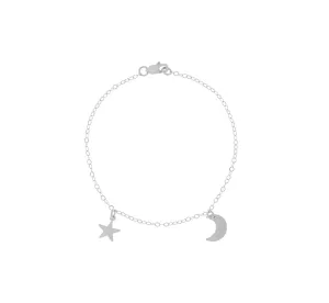 ASHER MINI MOON   STAR BRACELET | Sterling Silver