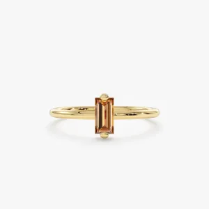 Baguette Citrine Ring, Lupita