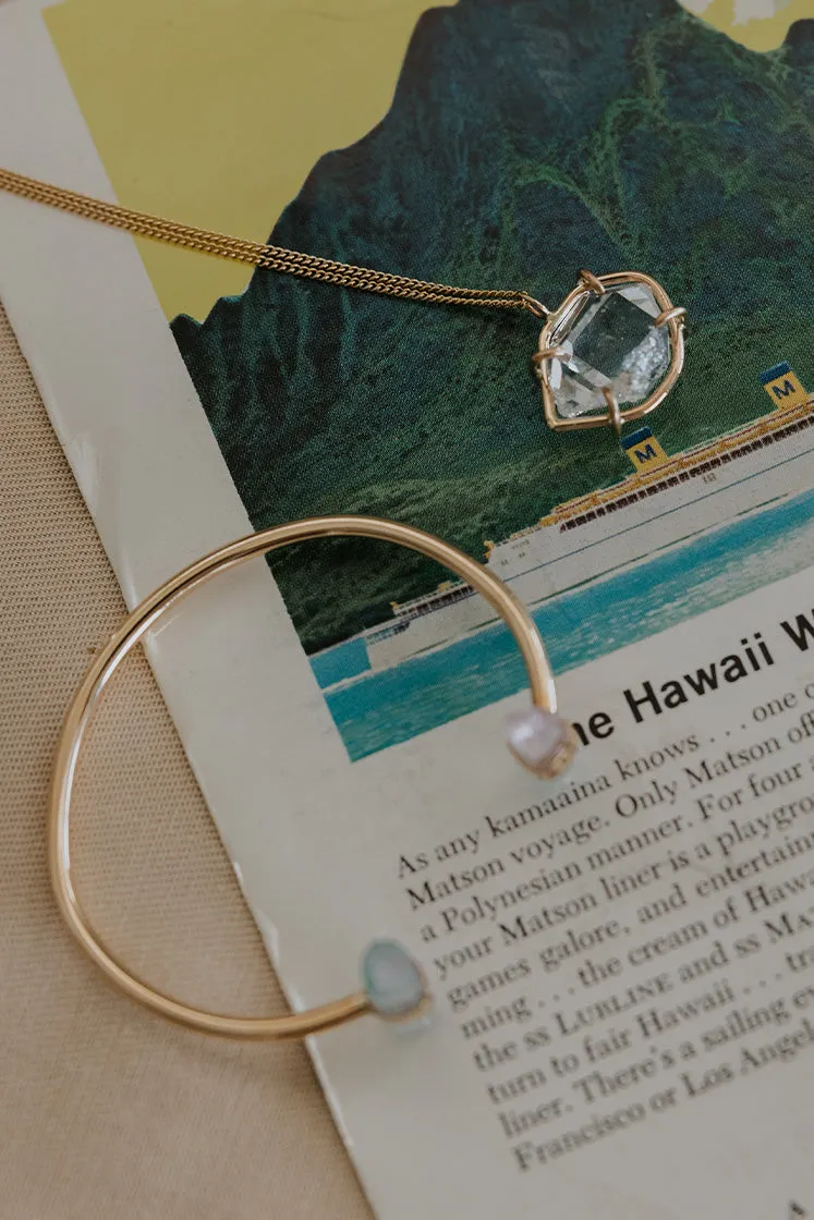 Banded Pink & Blue Tourmaline Cuff