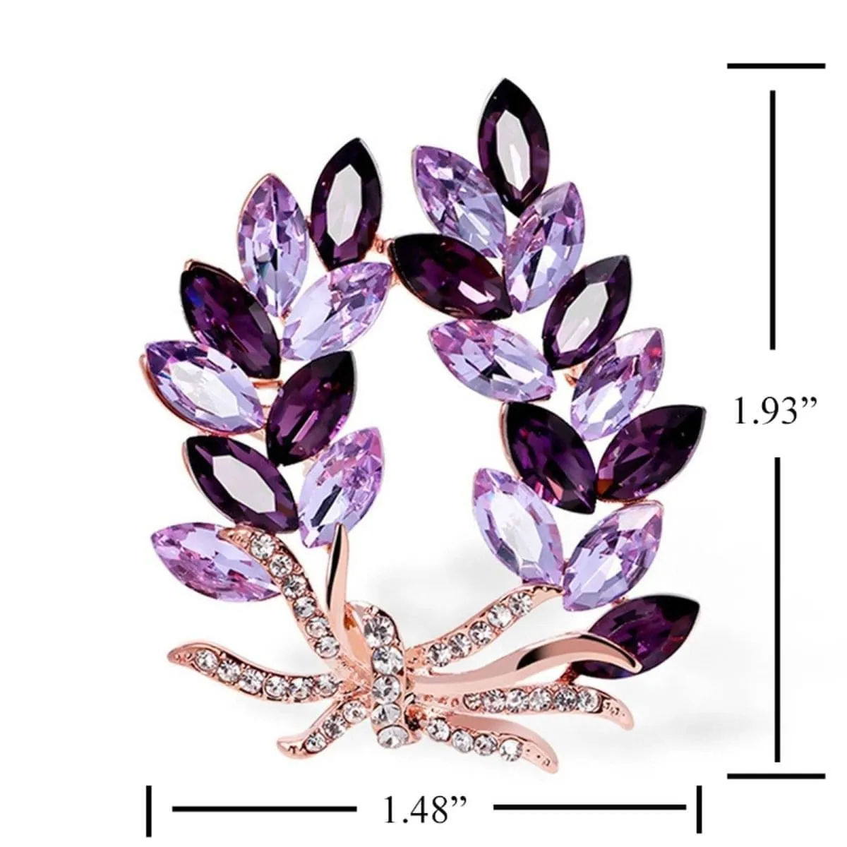 Bauhinia Rhinestone Brooch Pin Women Flower Pins Lapel Pin Clothing Bag Accessories