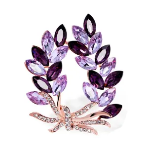 Bauhinia Rhinestone Brooch Pin Women Flower Pins Lapel Pin Clothing Bag Accessories