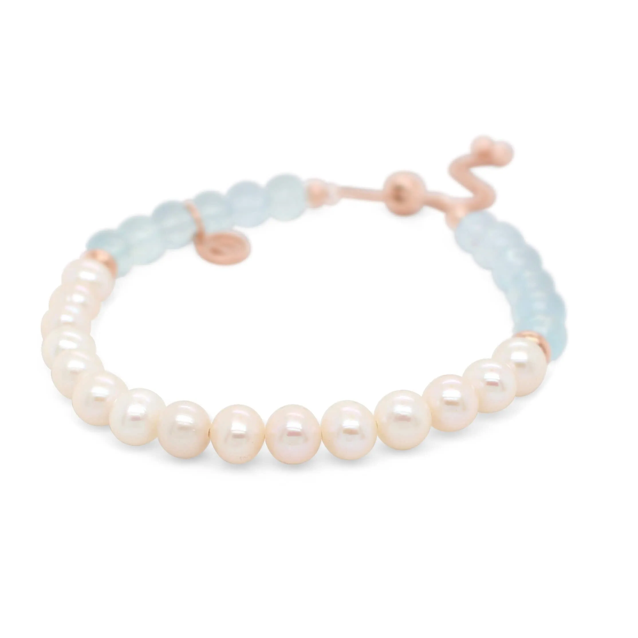 Be-you-tiful Bracelet with Freshwater Pearl & Aquamarine