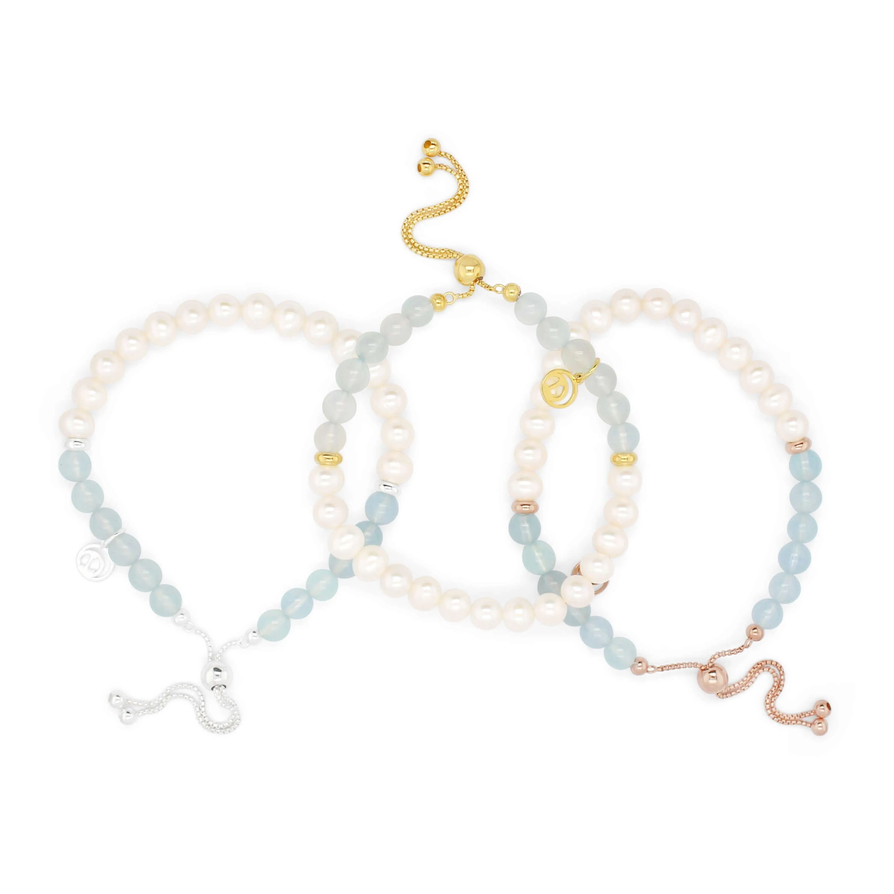 Be-you-tiful Bracelet with Freshwater Pearl & Aquamarine