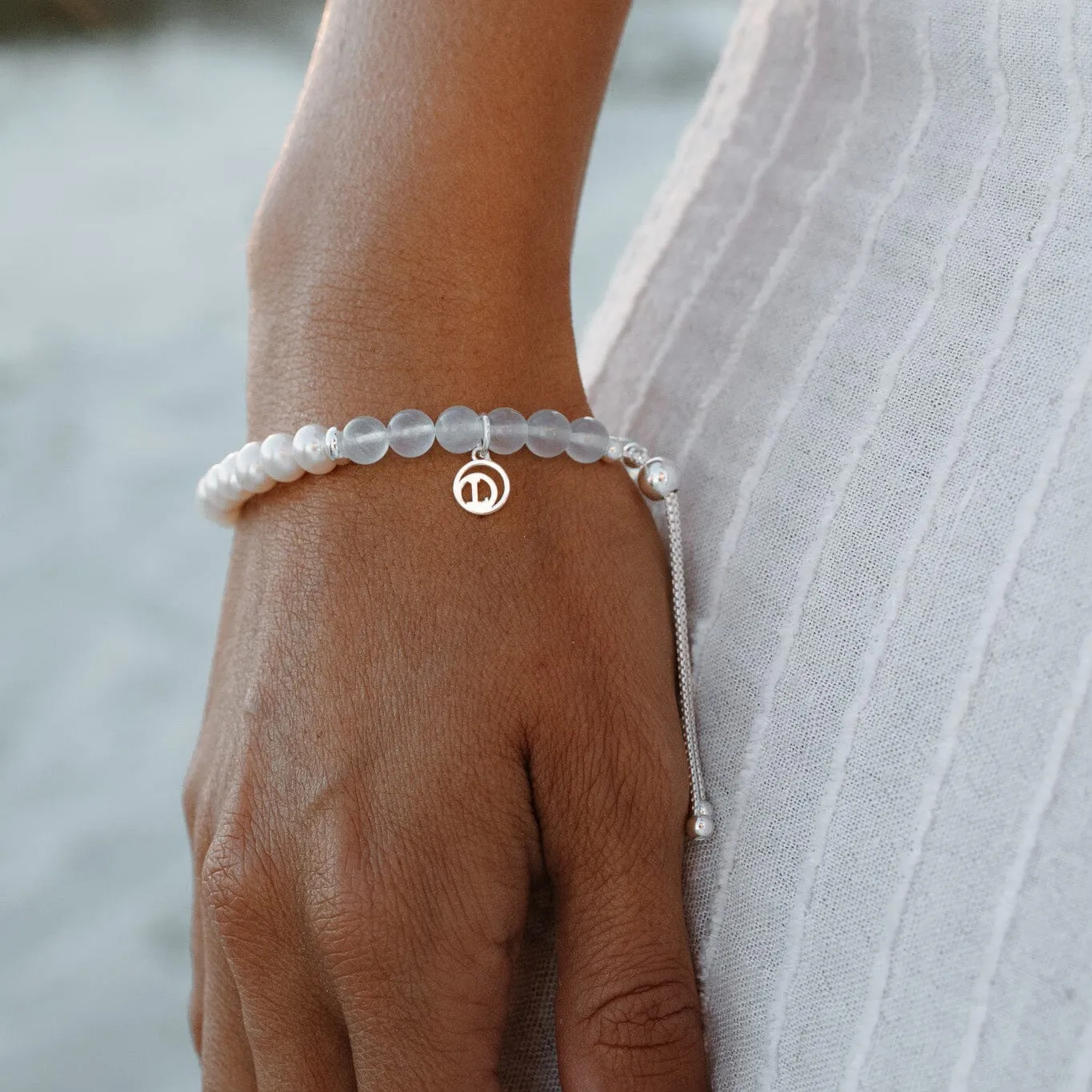 Be-you-tiful Bracelet with Freshwater Pearl & Aquamarine