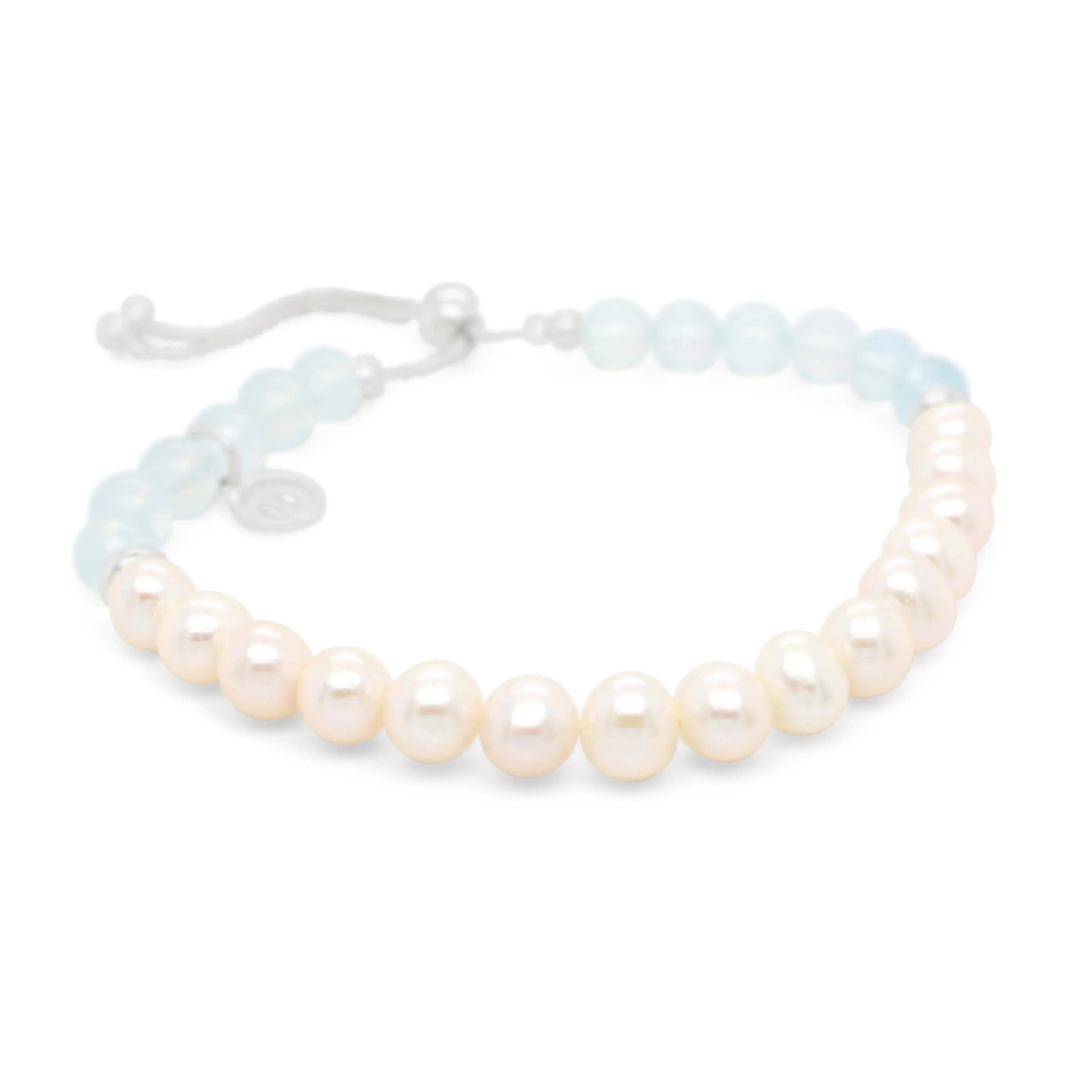 Be-you-tiful Bracelet with Freshwater Pearl & Aquamarine