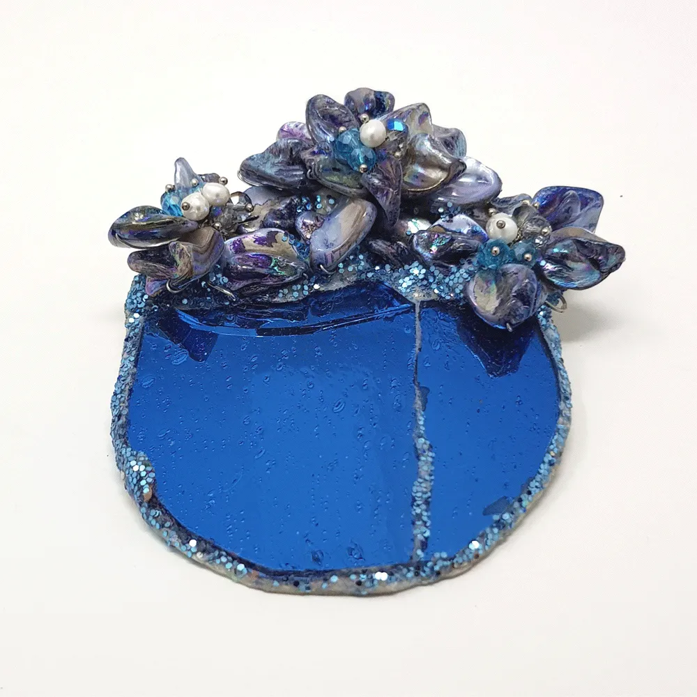 BLUE APPLE BROOCH, 1991