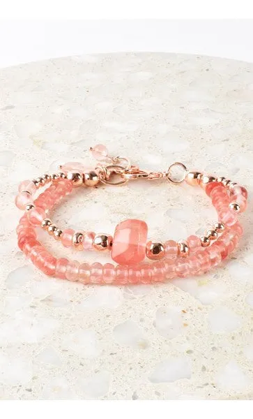 Blush Pink Stone Bracelet