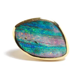 Boulder Opal & Diamond Ring