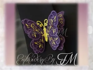 Brooch butterfly/4x4 hoop