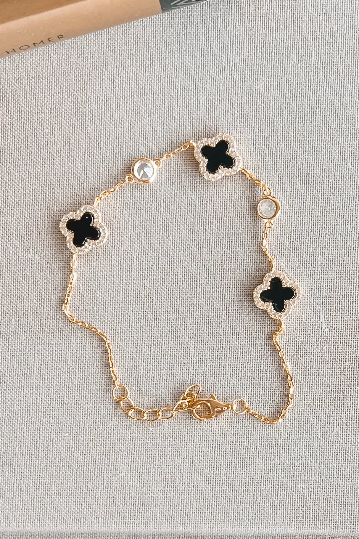 Call Me Classy Sterling Silver Clover Bracelet