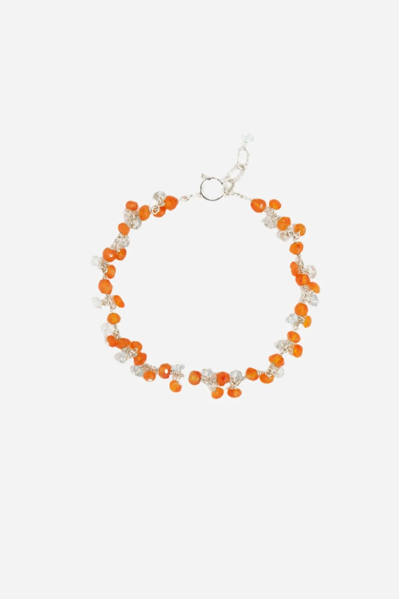 Carnelian & Aquamarine Bracelet