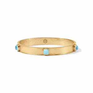 Catalina Stone Bangle - Iridescent Capri Blue