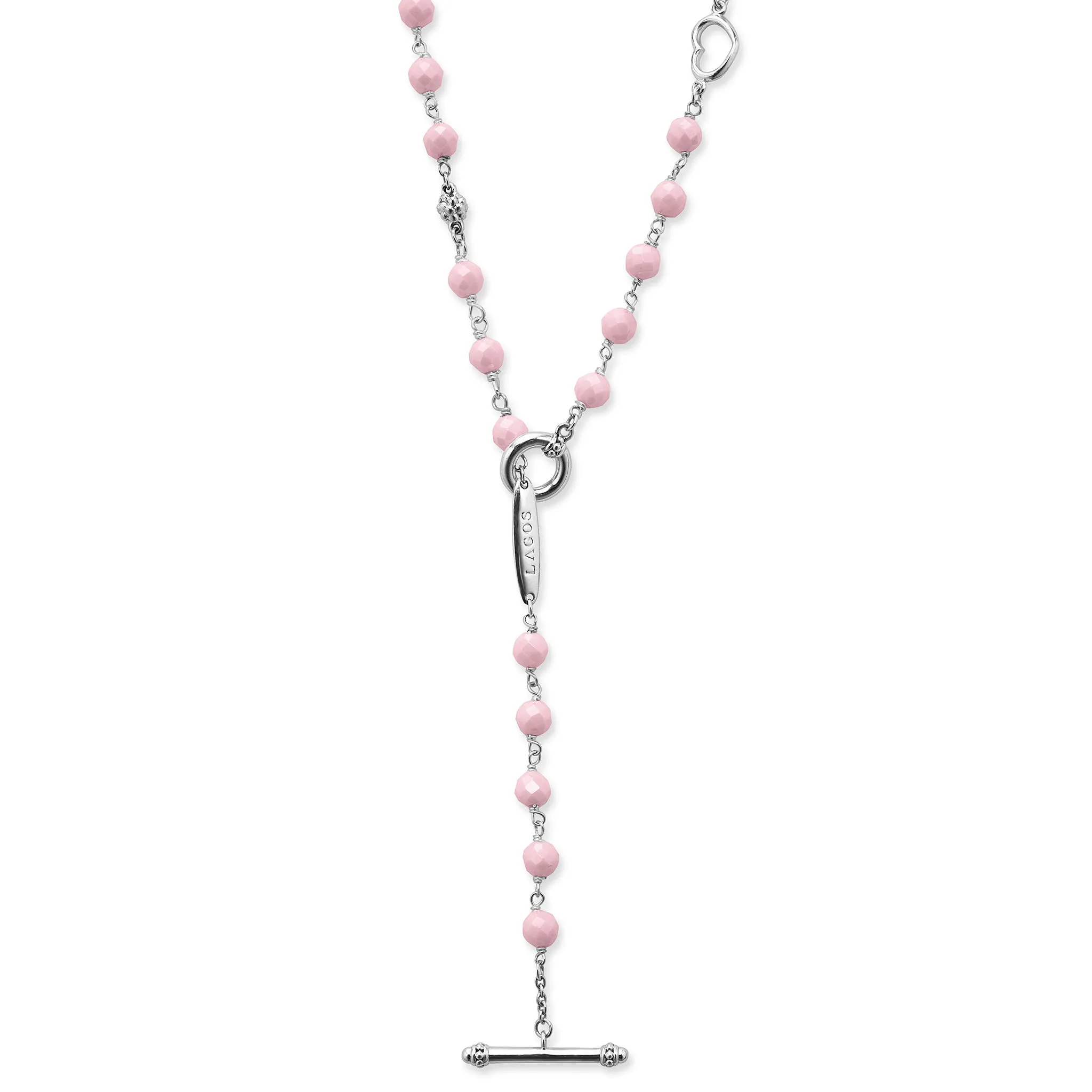 Caviar Icon Pink Ceramic Beaded Necklace