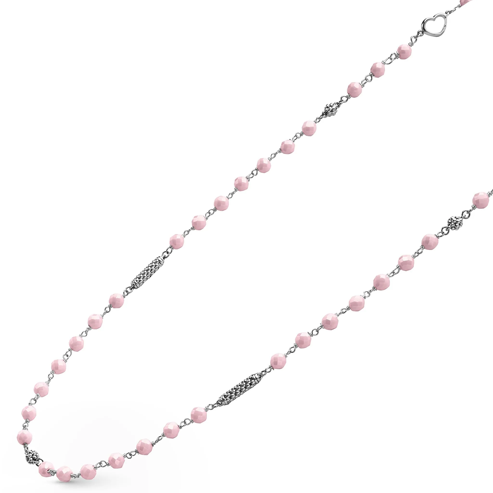 Caviar Icon Pink Ceramic Beaded Necklace