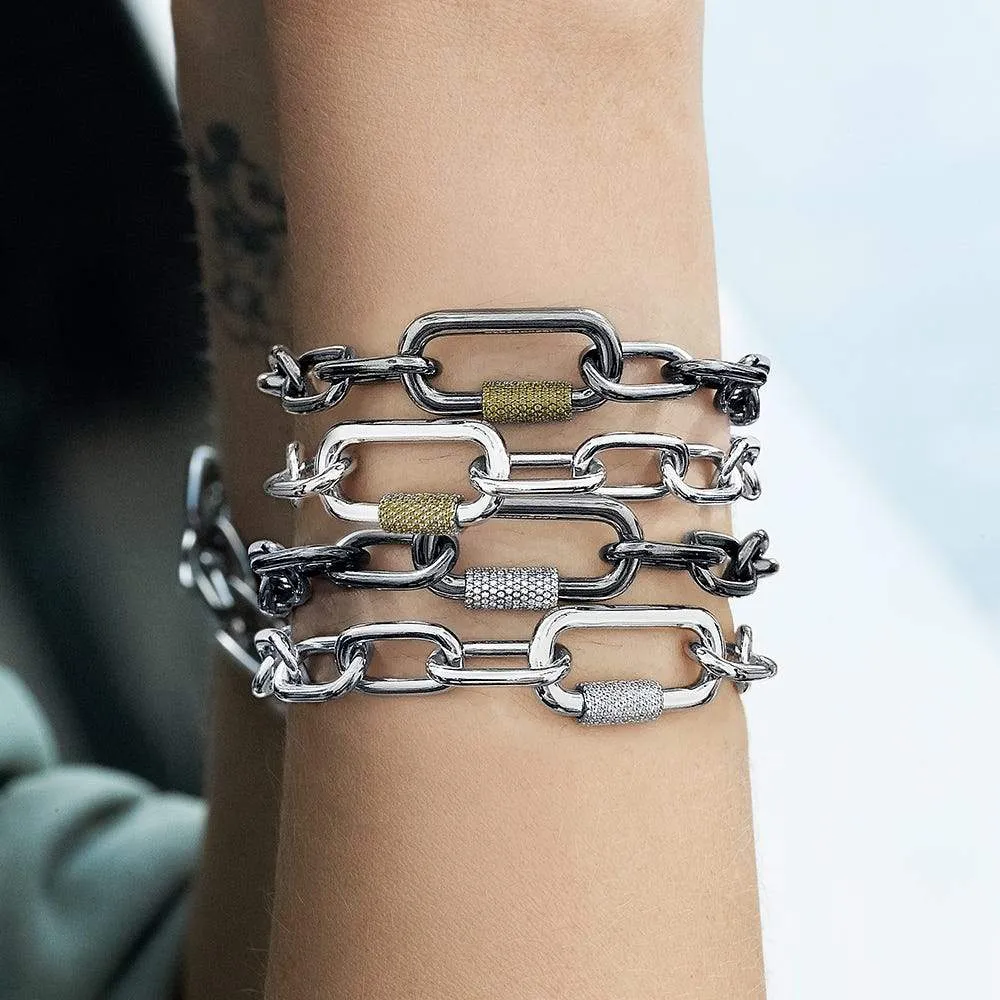 Chain Bracelet - Dark Grey Silver