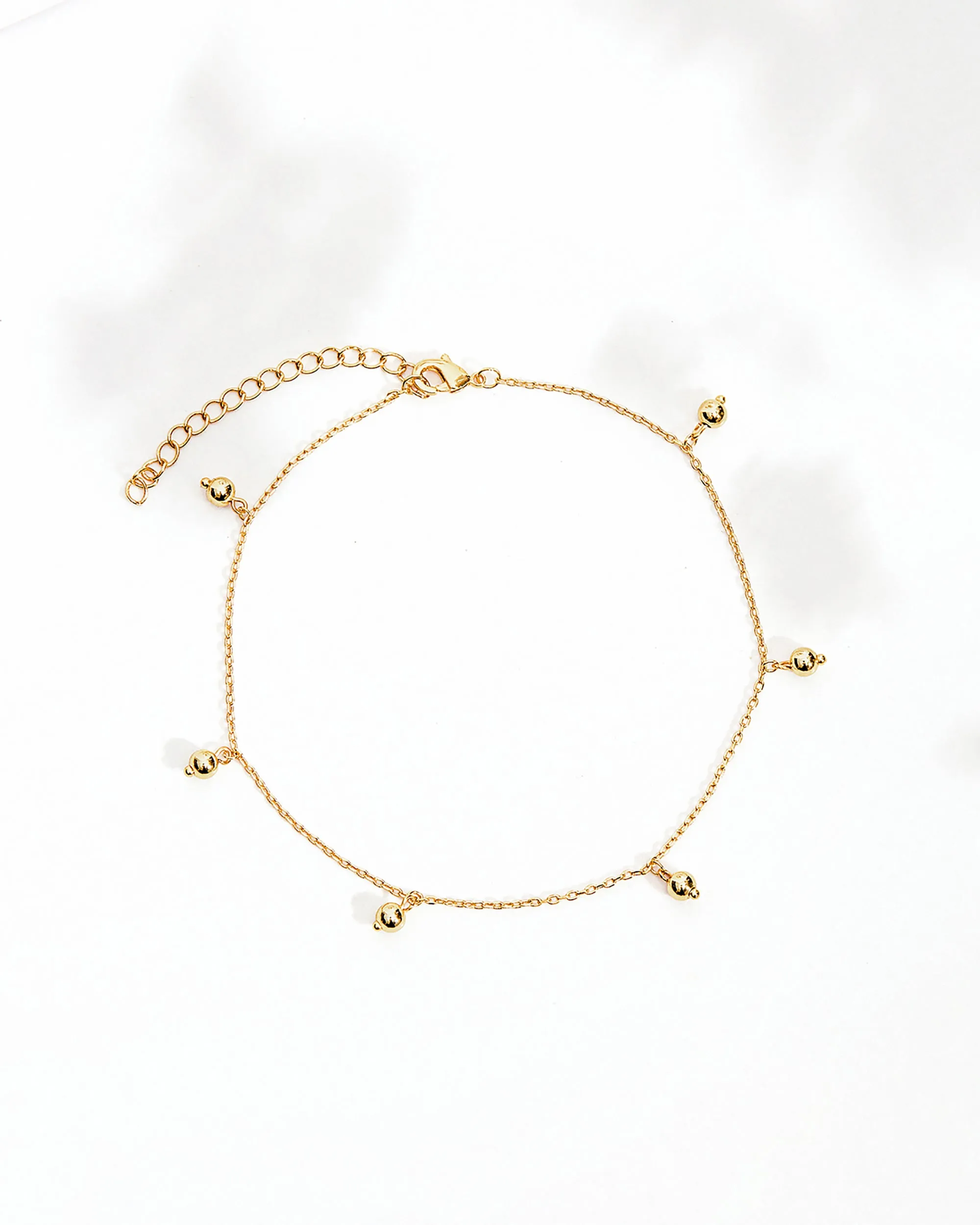 Charm Link Round Gold Anklet