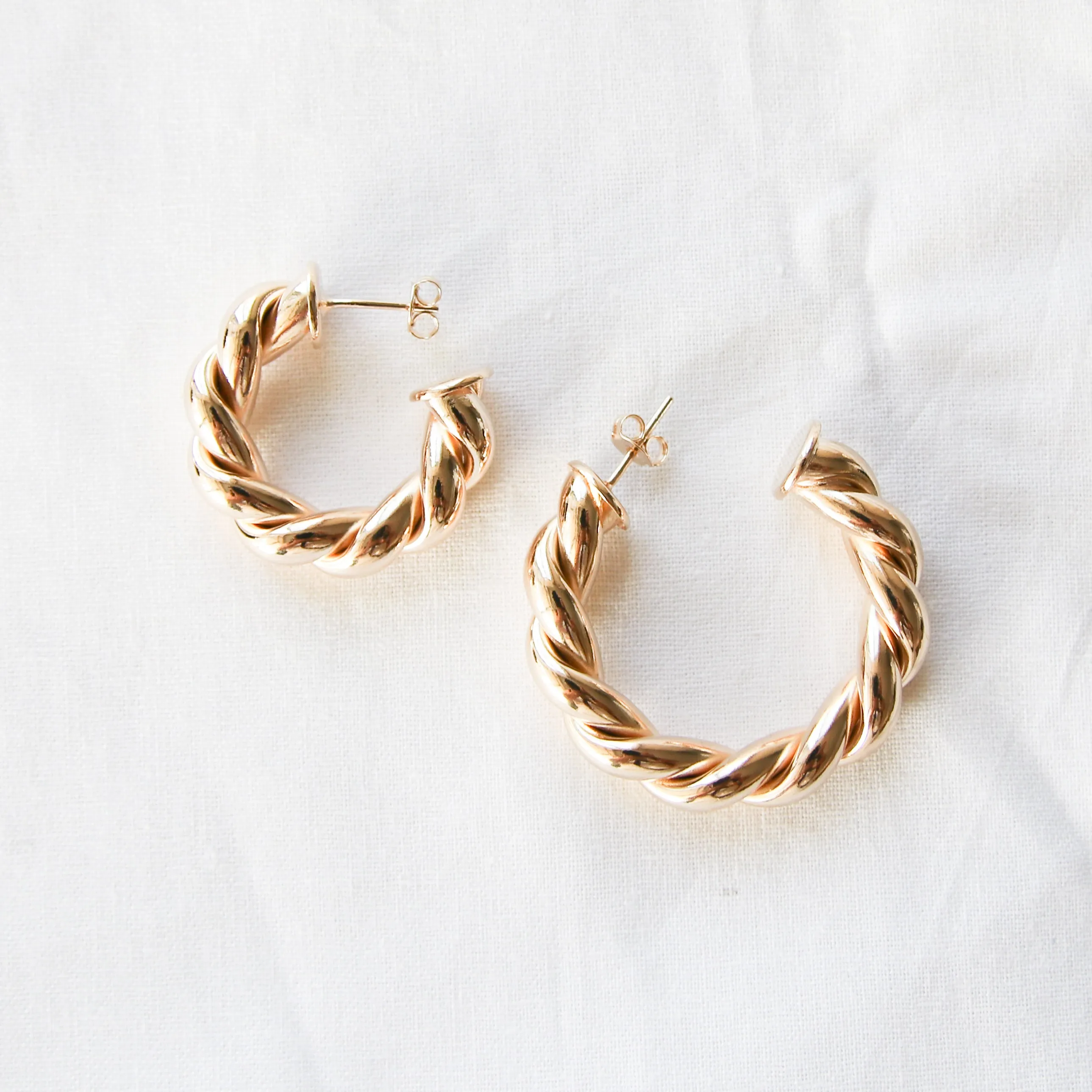 Chunky Twisted Hoop Earring