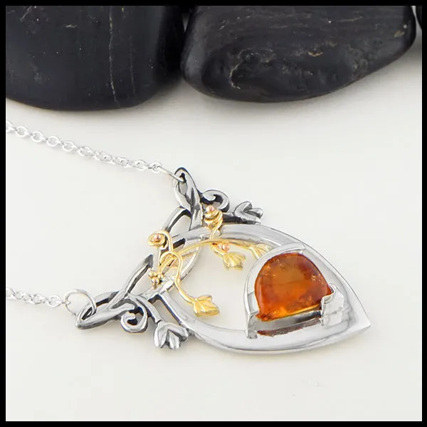 Citrine and Ivy Necklace