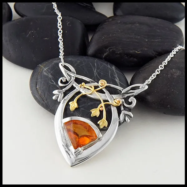 Citrine and Ivy Necklace