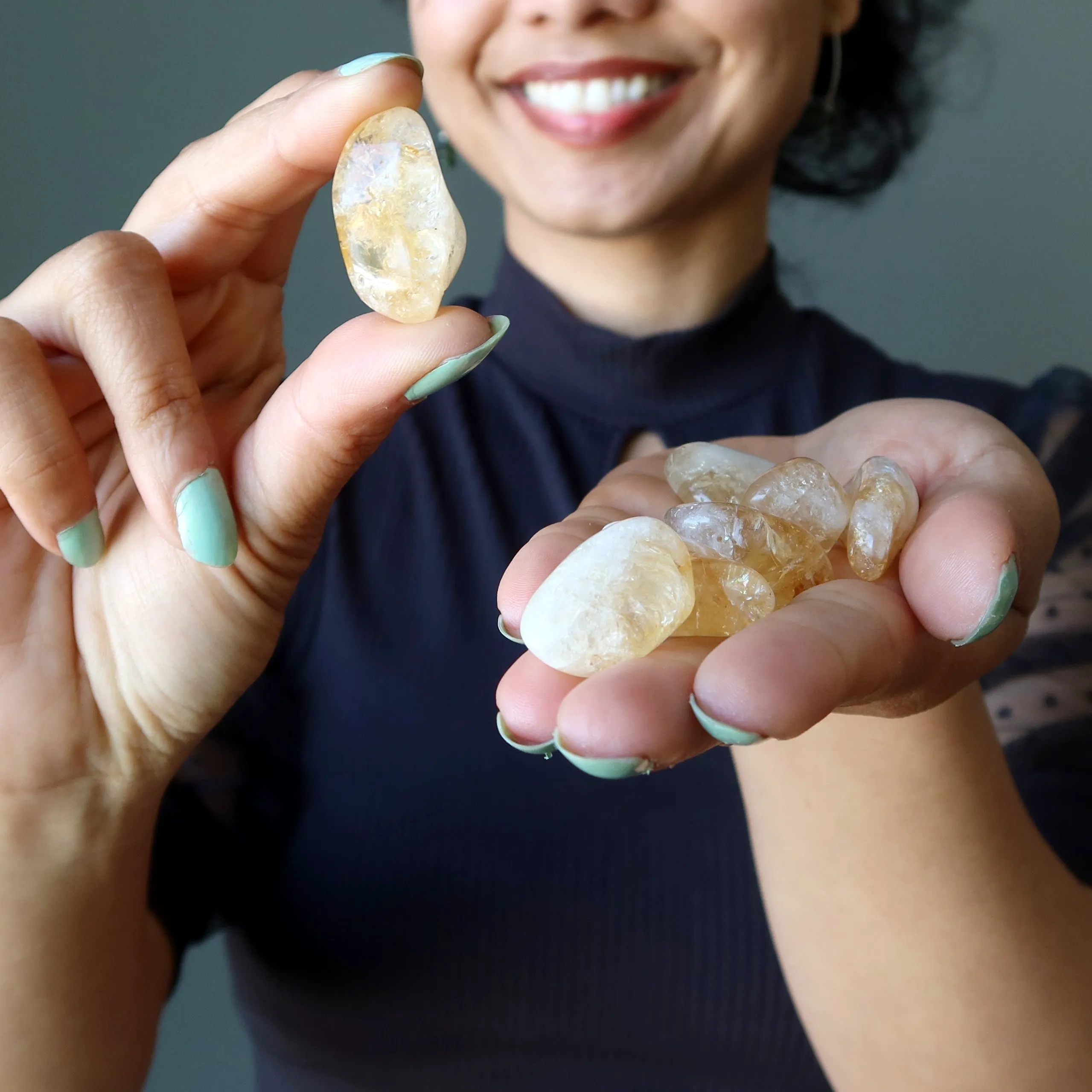 Citrine Aventurine Tumbled Stone Set Abundance